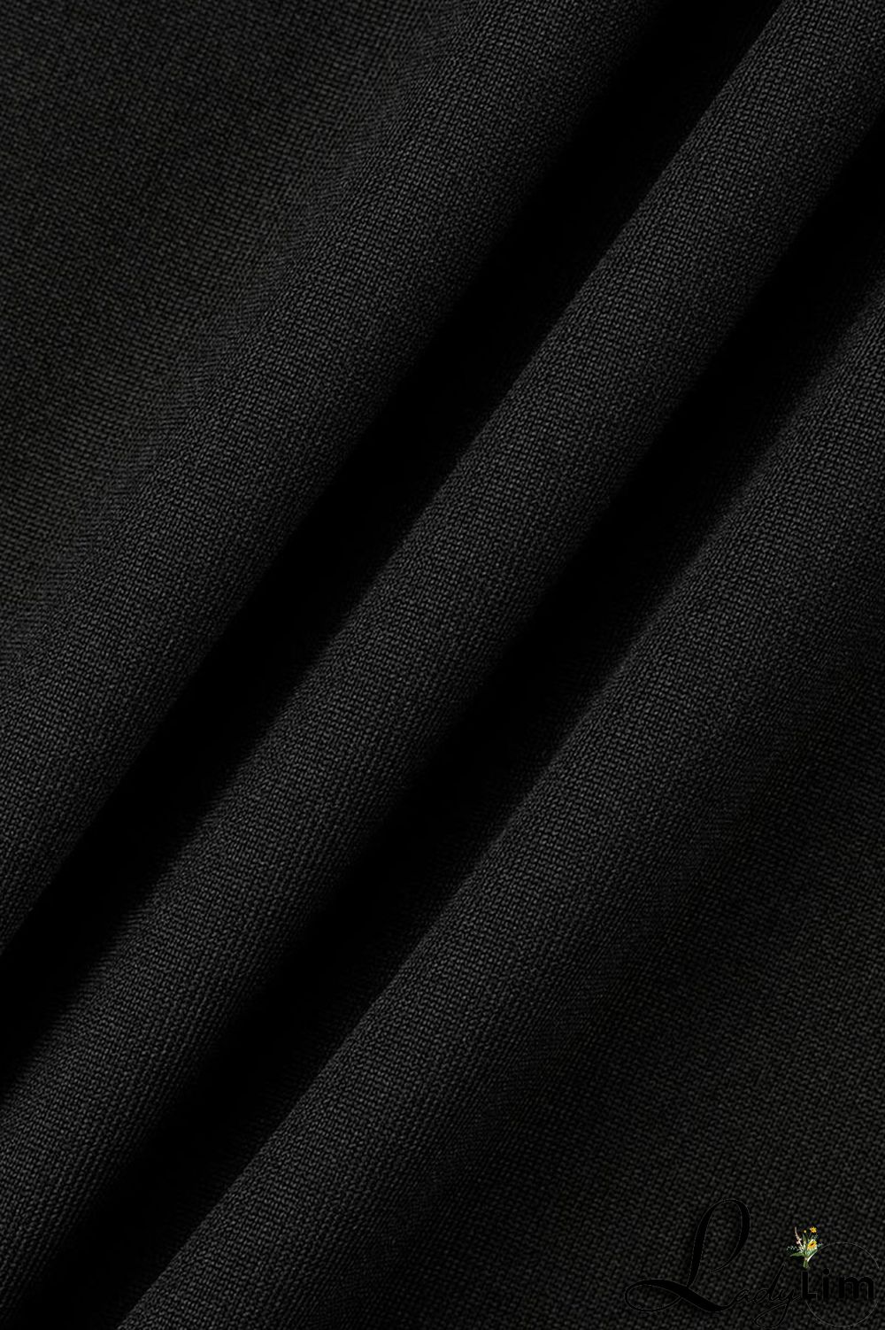 Black Elegant Solid Patchwork Oblique Collar Pencil Skirt Dresses