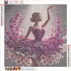 Jupe fleur fille - perceuse ronde peinture diamant - 40*40cm