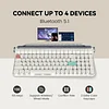 ACTTO B705 Bluetooth Wired Dual Mode Office Retro Typewriter Mechanical Keyboard for Mobile Phones, iPads and Computers