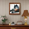 (US Only)Paint By Numbers Kit On Canvas DIY Oil Art Cat Picture Home Wall Decor40x40cm