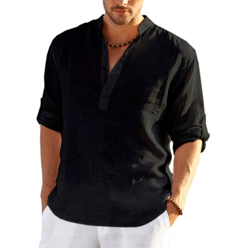 Brand New Men's Linen Long Sleeve Shirt - Size S-5XL