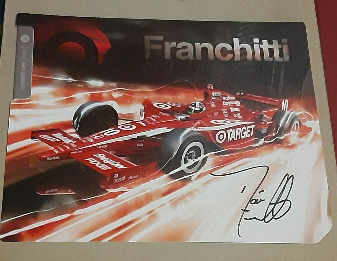 Dario Franchitti 3X Indy 500 Champion SIGNED 2010 Plaque Card COA Target Ganassi