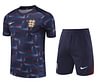 Joyfball 2024 England short sleeved pre-match training Jersey+Shorts  1:1 Thai Quality