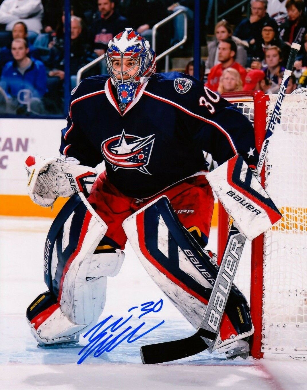 MIKE MCKENNA autographed SIGNED COLUMBUS BLUE JACKETS 8x10 Photo Poster painting