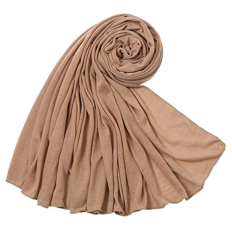 Women’s Minimalist Solid Color Mercerized Cotton Winter Scarves
