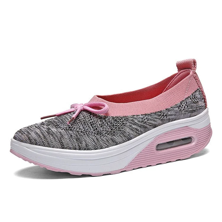 Casual Soft Mesh Breathable Swing Wedges Women Shoes QueenFunky