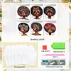 6PCS DIY Diamond Art Greeting Cards Black Girl Congratulations Cards & Gifts