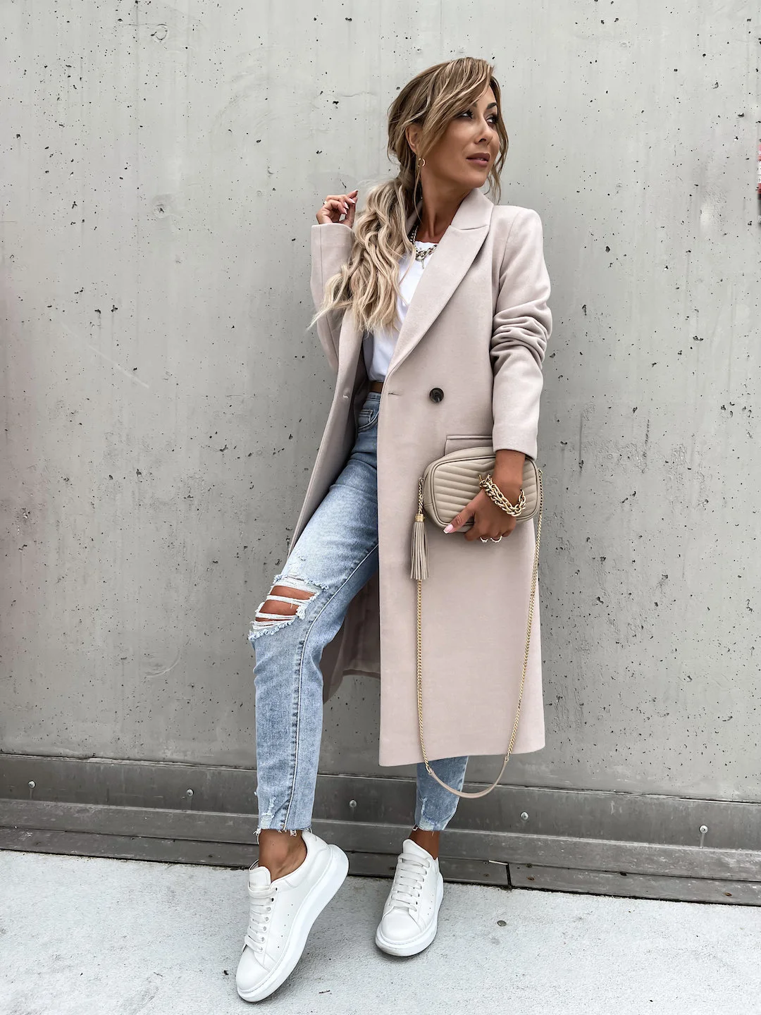 New Spring Autumn Mid-length Suit Jacket Women's Fashion Temperament Thin Thickened Coat Oversized Commuter Clothes Suit Blazer