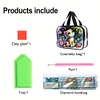 Trousse de maquillage en strass art de bricolage chaton en pvc transparent cadeau