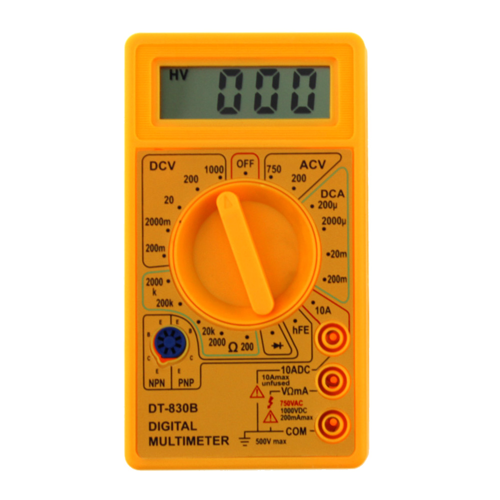

DT-830B LCD - Digital Multimeter, Yellow, 501 Original