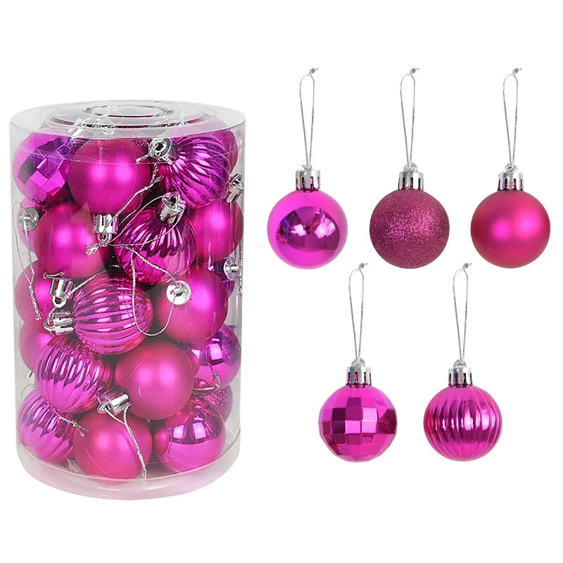 34pcs 4cm Christmas Tree Decorations Balls Bauble Xmas Party Hanging Ball Ornaments Christmas Decorations for Home New Year Gift