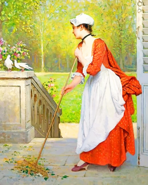 

Joseph Caraud Cleaning Woman – Paint By Numbers - 40*50CM, 501 Original
