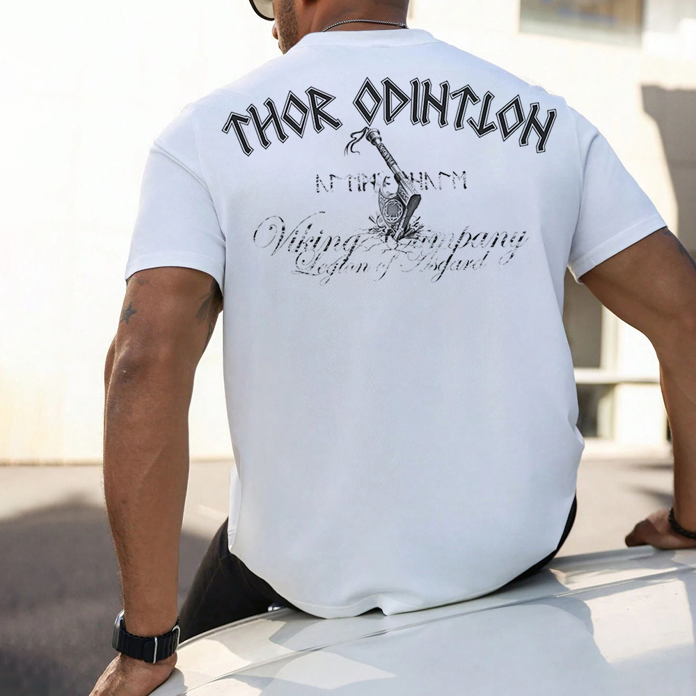 Men's Viking NORDGARD Thor ODINSSON 2 Vikings Printed Short-sleeved T-shirt / TECHWEAR CLUB / Techwear