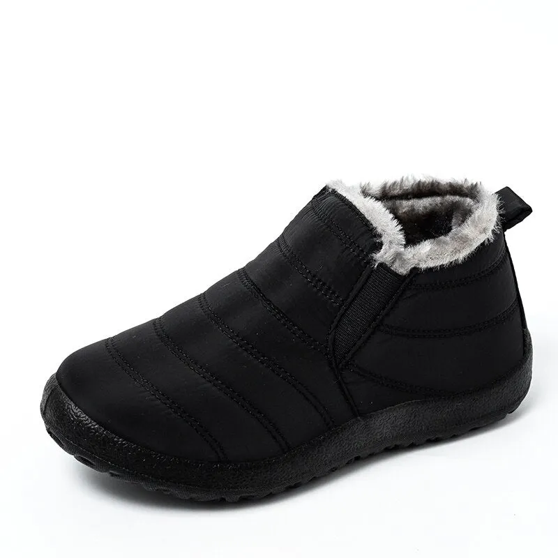 Classic Winter Men's Snow Boots Unisex Men's Motorcycle Boots Waterproof Luxury Mans Footwear Outdoor Sneakers Motorcycle Boots
