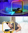 Mobile Phone Earphone Watch 3 in 1 Wireless Charger RGB Colorful Light Multi-Function Atmosphere Light Smart Night Light