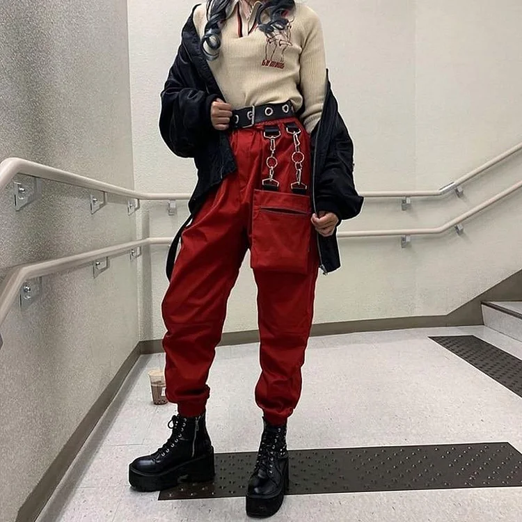 GRUNGE HIGH WAIST CARGO JOGGER