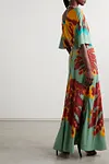 Pelopenese printed crepe maxi dress