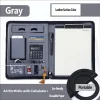 A4 Multifunctional Leather Folder, Business Manager Folder, Office Document Handbag with Zipper