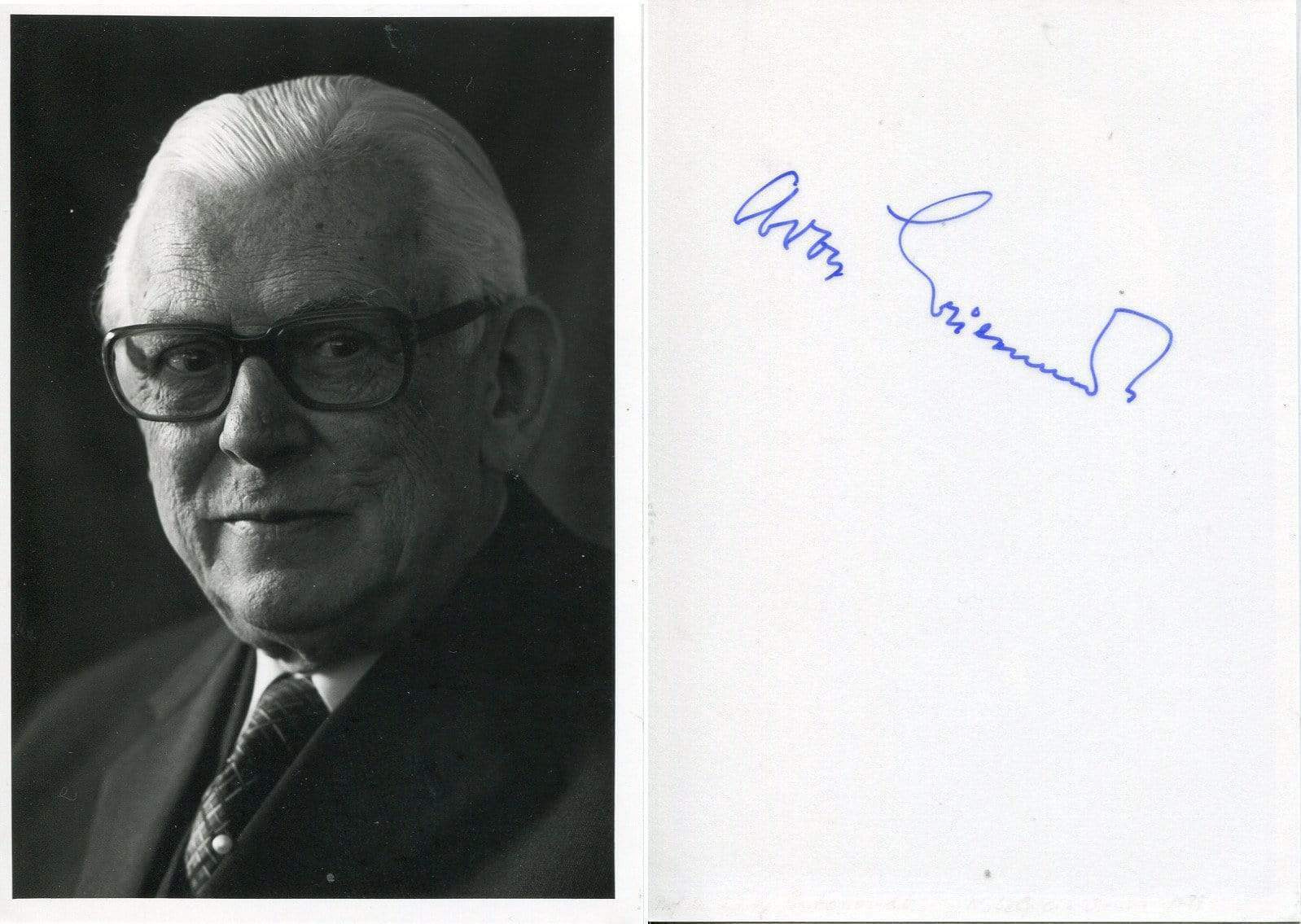 Adolf Butenandt autograph, Nobel Prize for Chemistry 1939, signed Photo Poster painting