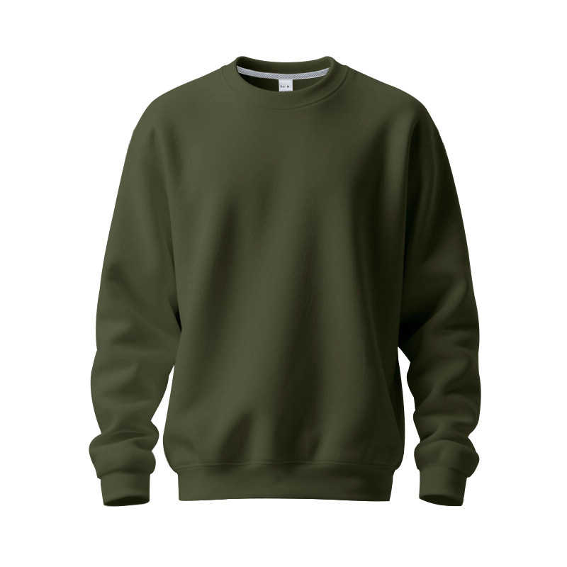 2025 Men’s Autumn/Winter Crewneck Sweatshirt Fleece-lined Warm Simple Loose Fit Classic Style Sweatshirt