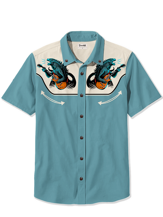 Music Shirts Printed Hawaiian Shirt For Men Shirt100% Cotton