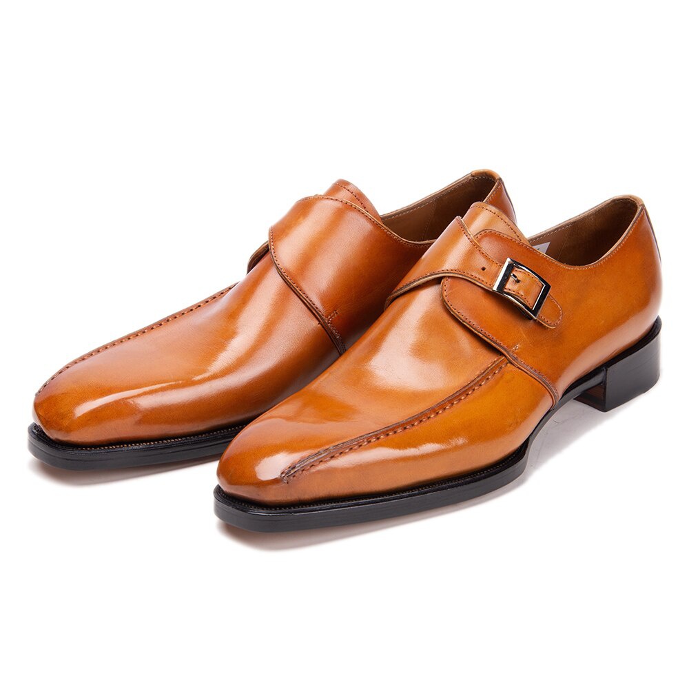 TAAFO Shoes Men Leather Vintage Retro Office Formal Party Wedding Dress Shoes Man Loafers Flats 