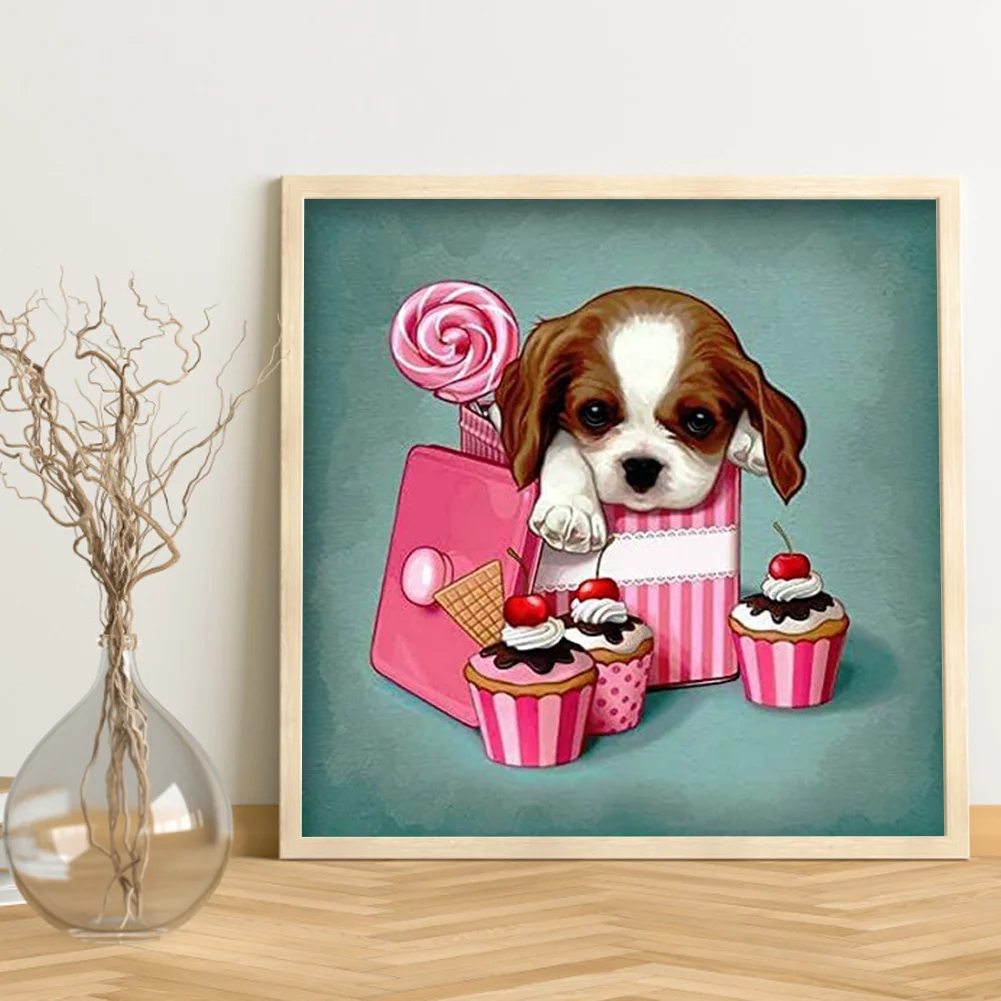 Full Round Diamond Painting 30*30cm - Cute Dog
