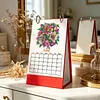 2027 New DIY Diamond Painting Flower Bouquet Desk Calendar Set 12-Month Flip Calendar Design Monthly Planner Office Desktop Decor