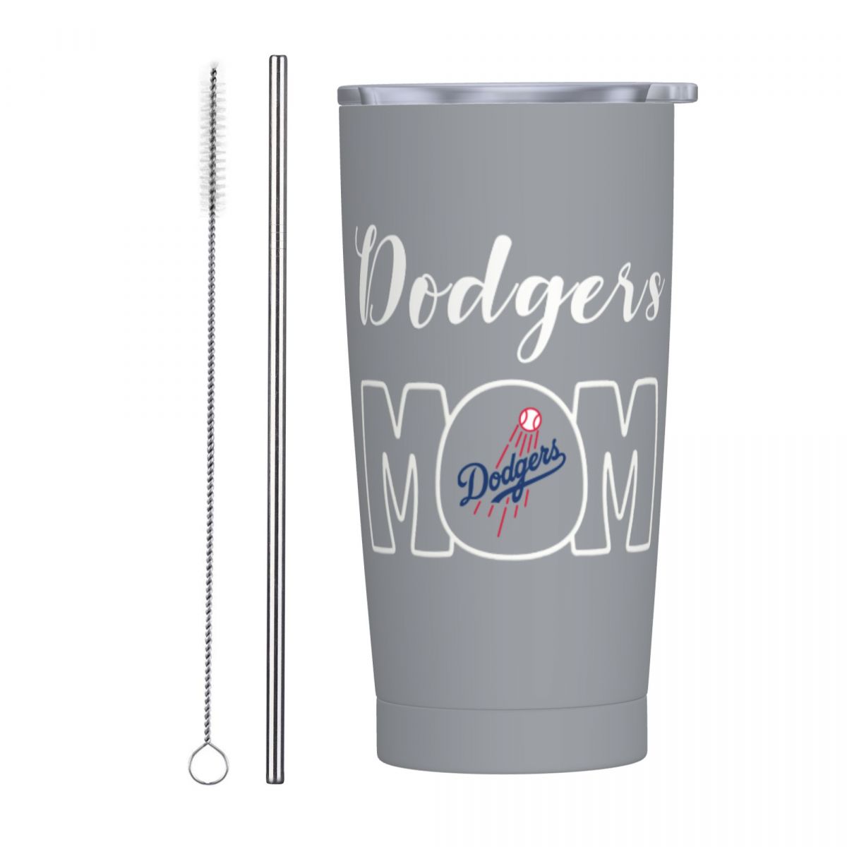 Los Angeles Dodgers Mom 20oz Tumbler with Lid and Straw
