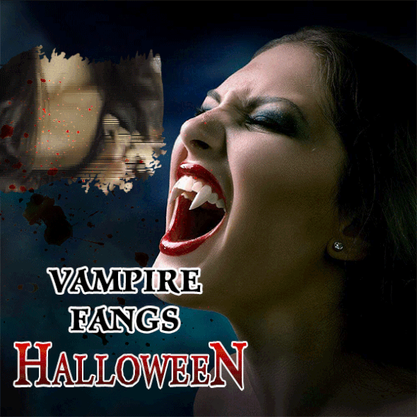 Retractable Halloween Vampire Fangs Teeth