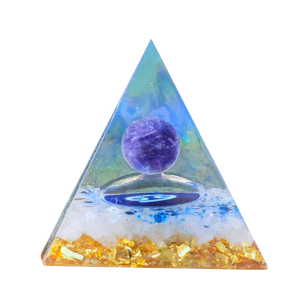 

5cm Natural Orgonite Pyramid Chakra, 501 Original