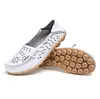 Women's Wide Width Leather Loafers Flat Shoes