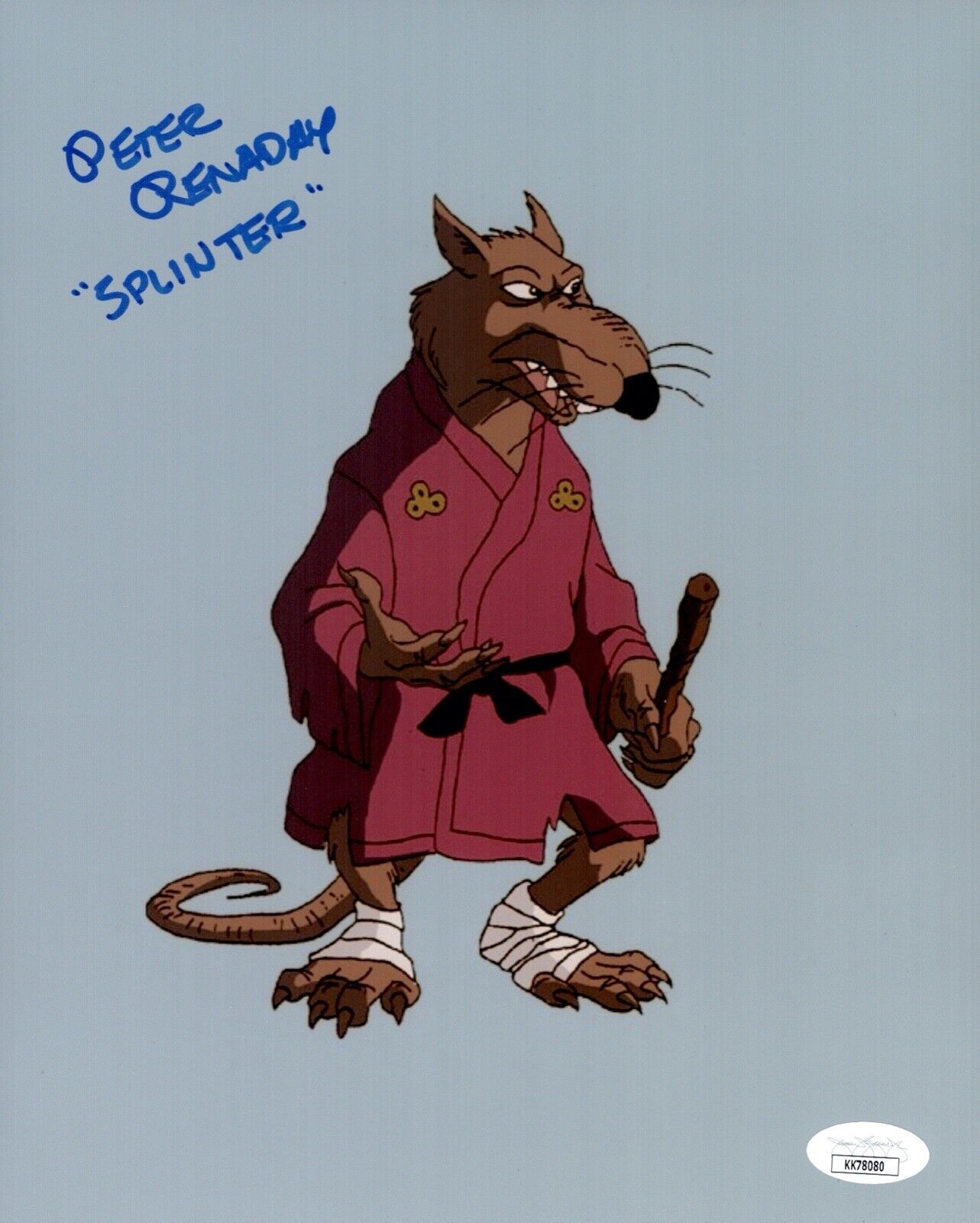 PETER RENADAY Signed TMNT MASTER SPLINTER 8x10 Photo Poster painting Autograph JSA COA Cert