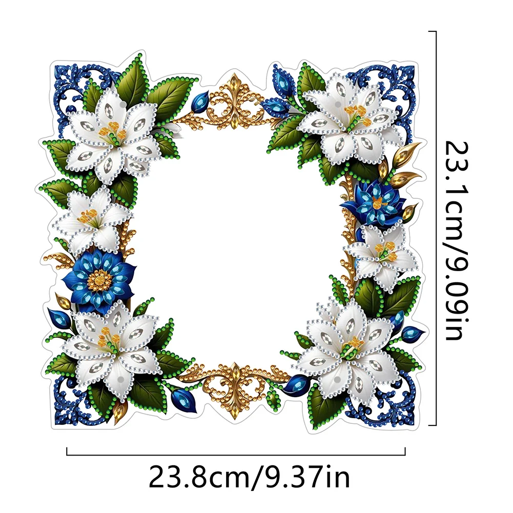 DIY Flower Special Shape Diamond Painting Picture Frame for Home Office