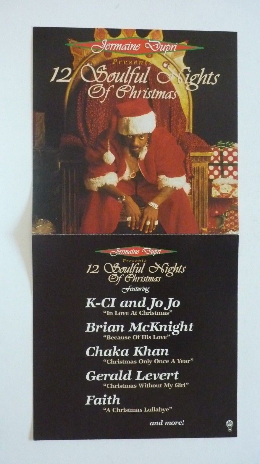 Jermaine Dupri 12 Soulful Nights Christmas LP Record Photo Poster painting Flat 12x24 Poster