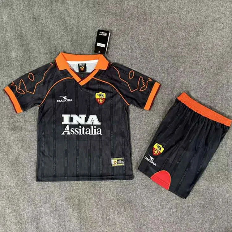 1999-2000 Retro Kids Roma Away Football Jersey