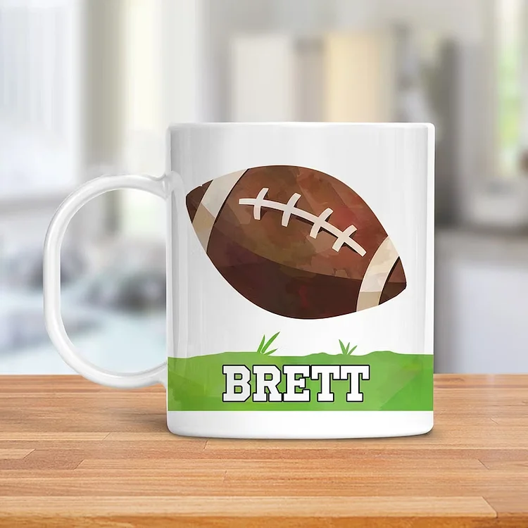 Personalized Football Lovely Kids Ceramics Mug |Mug08