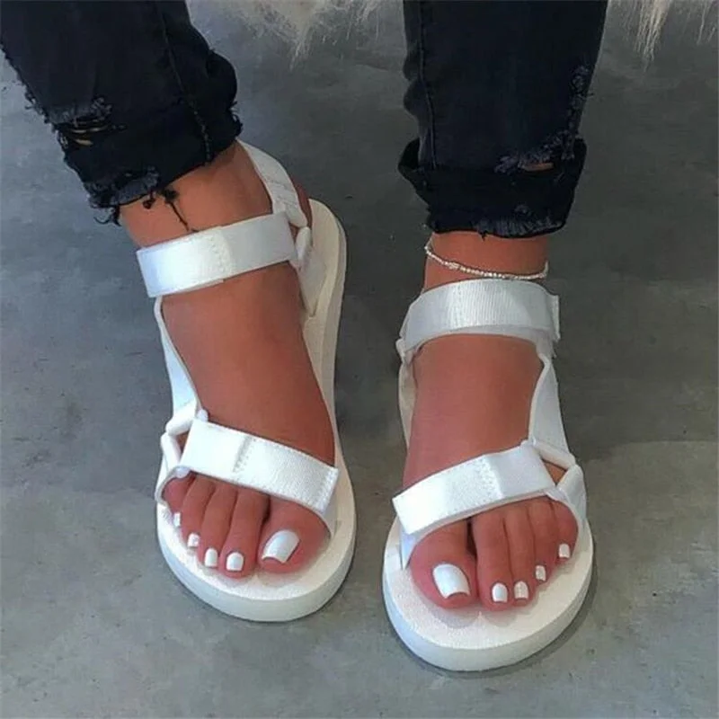 Casual Open-toe Women Sandals Non-slip Black Hook Loop Platform Sandals Shoe Female Summer Beach Shoes 2022 New