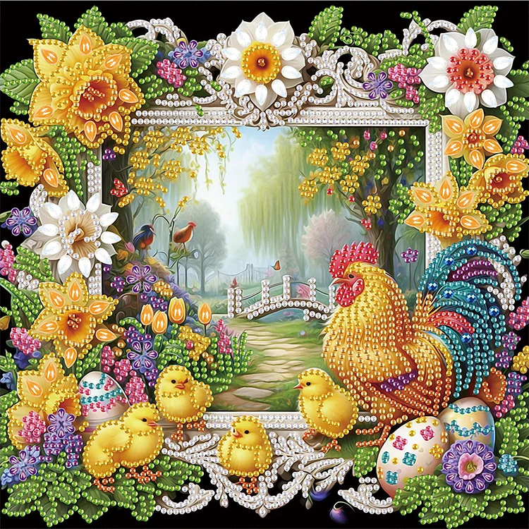 Easter Egg Chick 30*30cm (Canvas) Special Shaped Drill Diamond Painting gbfke