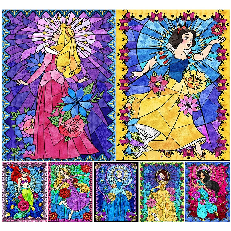 The Three Princessdisney Princess Diamond Painting - Round Resin  Embroidery Kit For Home Decor
