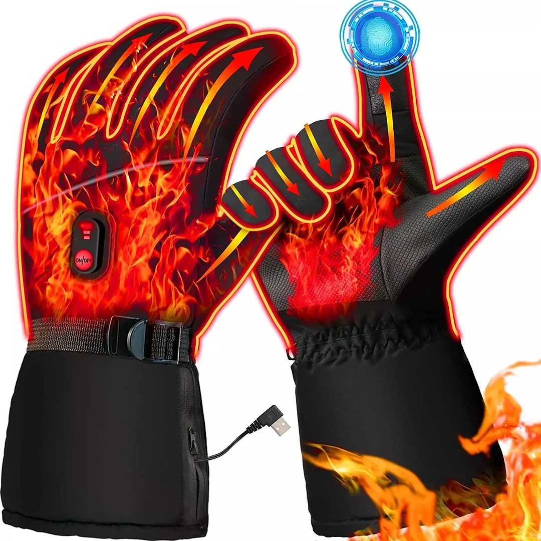 Heated Gloves Electric Heated Gloves Camping Hand Warmers Winter Warm Touchscreen Gloves