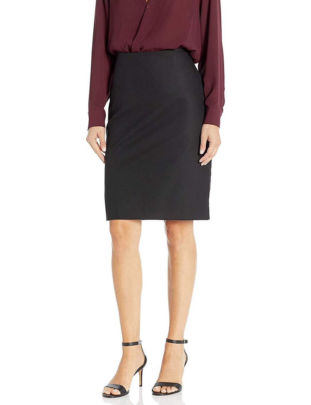 Chaps Women's Stretch Cotton Refined Suiting Pencil Skirt