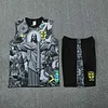 2025 Brazil Pre-Match Training Grey Vest+Shorts Football1:1 Thai Quality