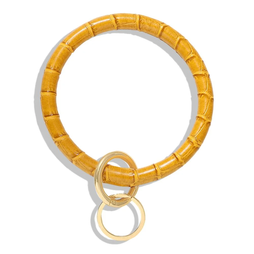 Dvacaman Hot Sale Big O Shaped Silicone Loop Wrist Key Ring Keychain with Gold O Clasp Round Key Wrist Strap Accessory Wholesale