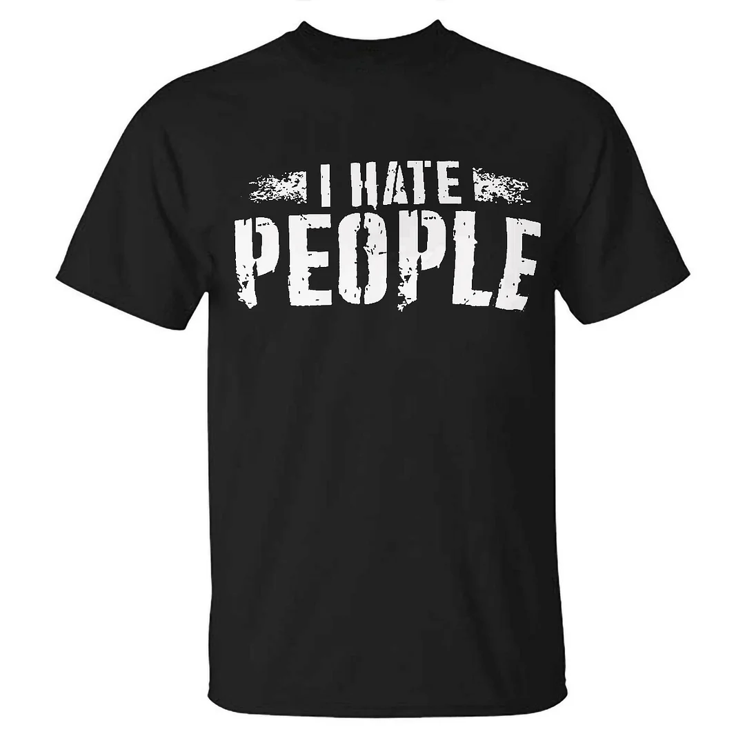 Livereid I Hate People Printed T-shirt - Livereid