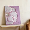 DIY Pearl Painting White Rose for Home Wall Decor with Frame(30x40cm)