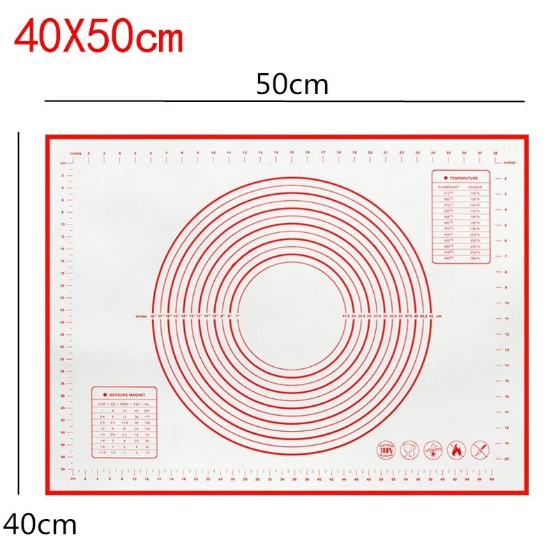 45x60cm Silicone Pad Baking Mat Sheet Extra Large Baking Mat for Rolling Dough Pizza Dough Non-Stick Maker Holder Kitchen Tools