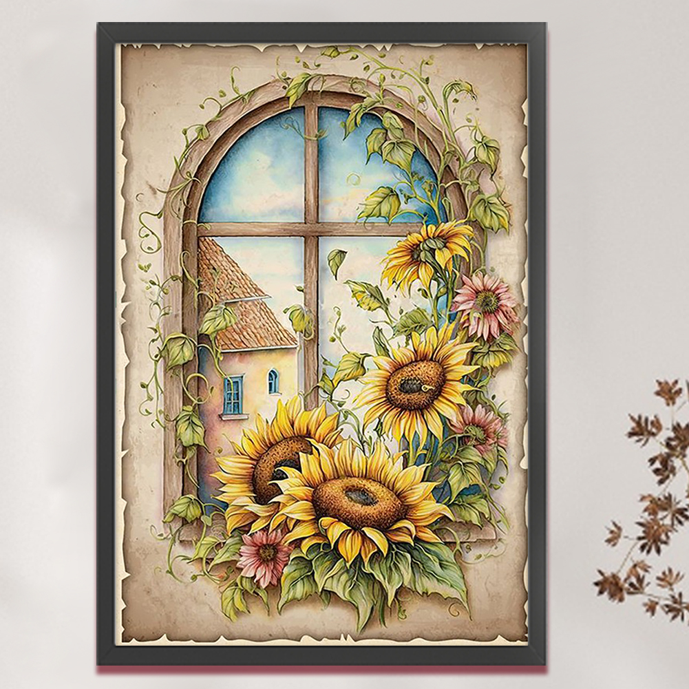 Dropship 11CT Stamped Cross Stitch Kits Sunflower Living Room Wall Decor  DIY Embroidery Kits, 9x13inch to Sell Online at a Lower Price