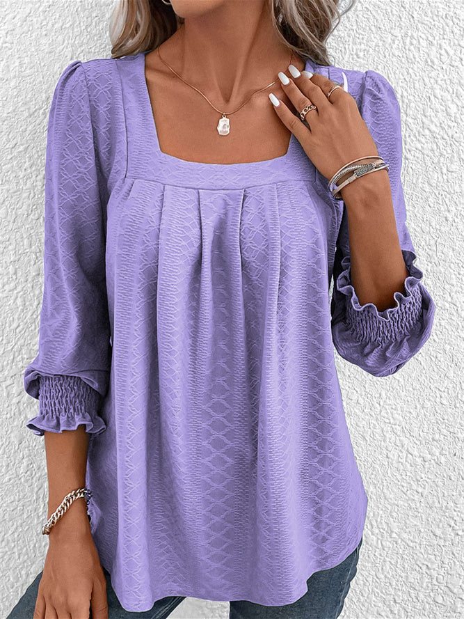 Women Long Sleeve V-neck Graphic Floral Printed Top