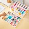 (US Only)2 Layers Plastic Bead Storage Box DIY Art Craft Accessory Organizer Case(Orange)
